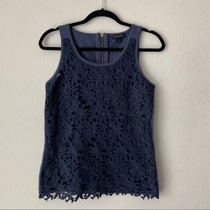 Banana Republic Factory Crochet Overlay Blouse